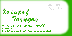kristof tornyos business card